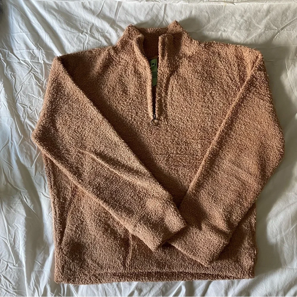 Honeydew Intimates Set Comfort Queen Half Zip Pullover & Joggers Size S in Sepia